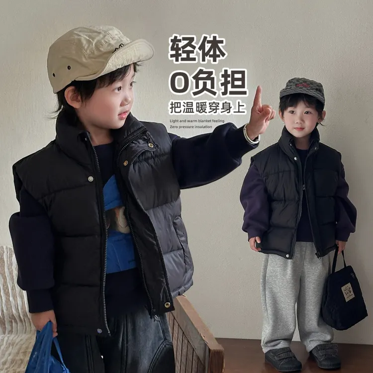 儿童棉马甲加厚2025新款秋冬装男童外套D-AY24710过年战袍儿童