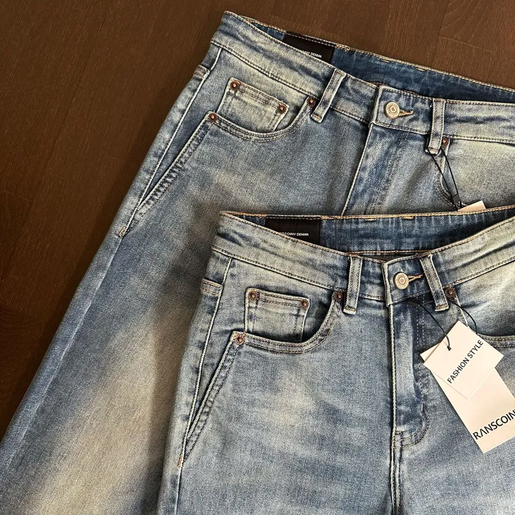 RR723FF Ursimaun Fera MB 复古蓝色修身牛仔长裤男