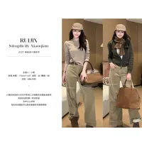 【RUIJIN】经典百搭 直筒高腰时尚阔腿裤休闲气质设计感复古显瘦女