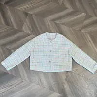 彩色编织小香风外套短款秋季新款上衣