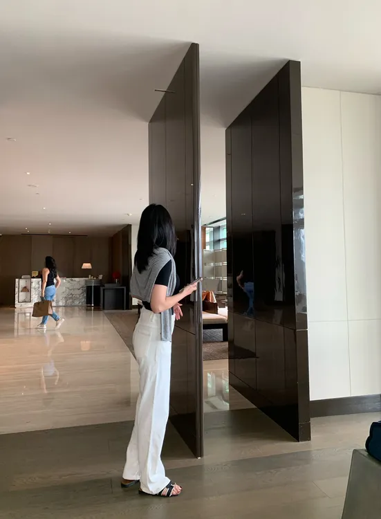 LEIYUXI春夏莱赛尔天丝白色休闲直筒阔腿裤显瘦气质百搭宽松