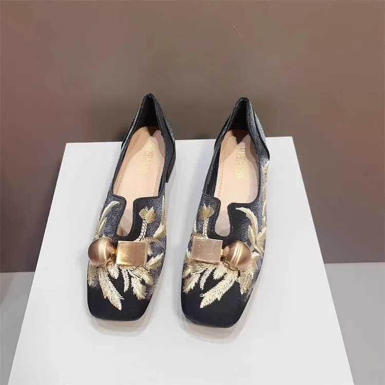 【韩国JTG&Shoes官方正品】复古新中式2025夏季新款低跟女鞋百搭