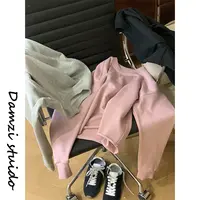 DA麦子 达人卫衣 自来卷随意毛边卫衣 MZ3435达人卫衣
