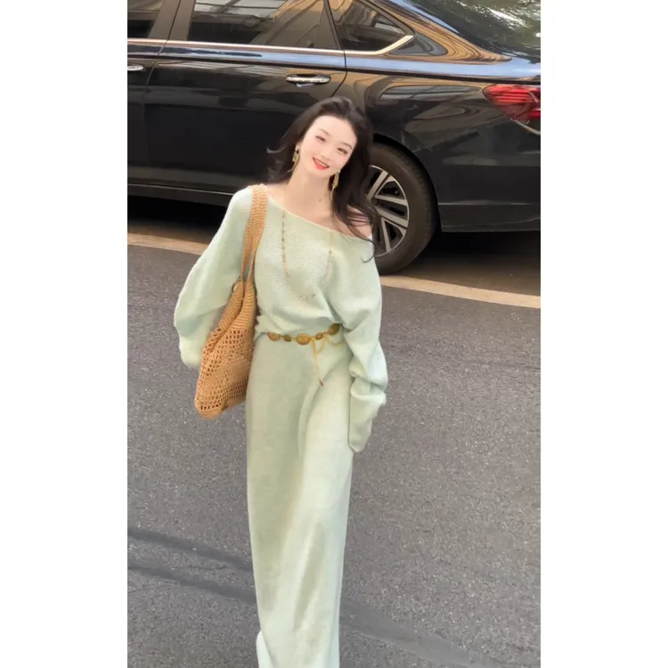 JCC【月牙袖+运补6】买手店设计风格针织套装富家千金穿搭温柔风