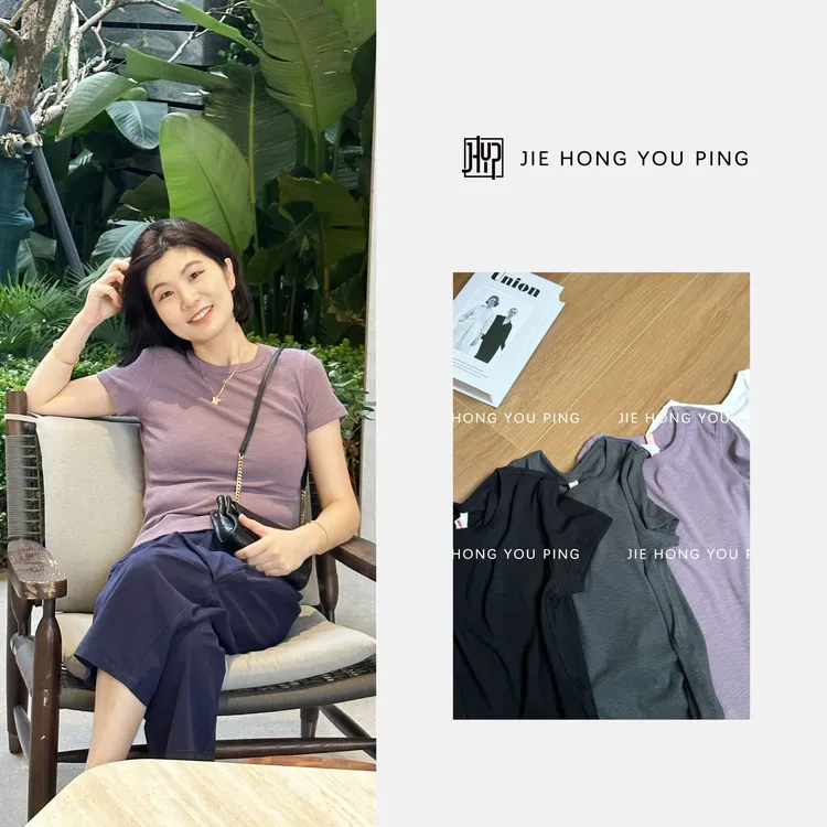 【瘦瘦T】韩版夏季新款螺纹针织透气百搭修身T恤圆领上衣弹性25578