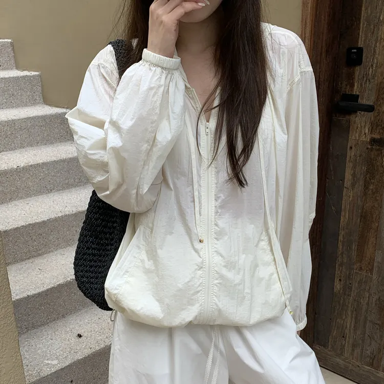 miluroom米鹿9029防晒衣女2025夏季薄款连帽宽松洋气防晒上衣外套