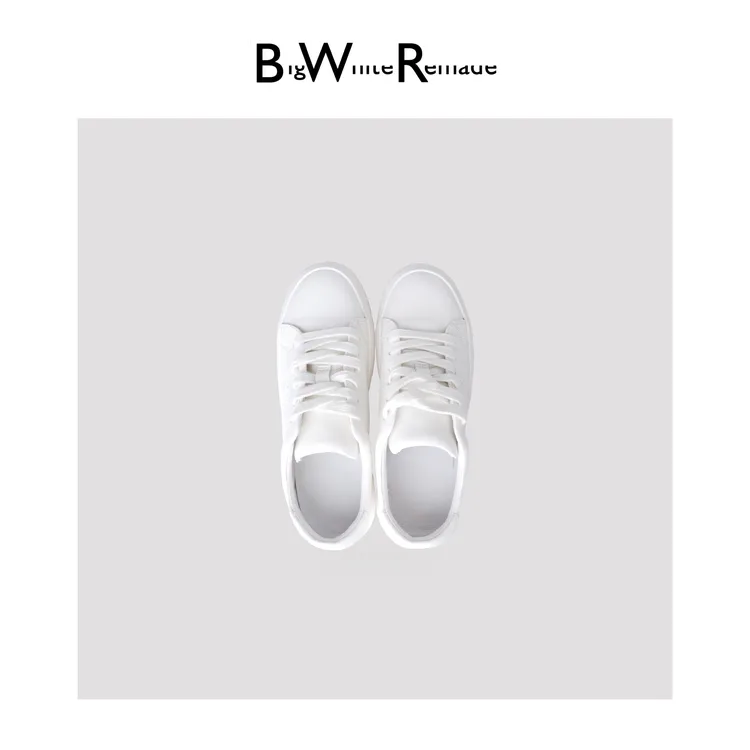 BIG WHITE REMADE系带低帮轻便运动新潮百搭舒适小白鞋女DB098