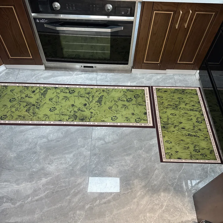 绿野仙境软硅藻泥厨房地垫防滑防油厨房地毯长条吸水脚垫