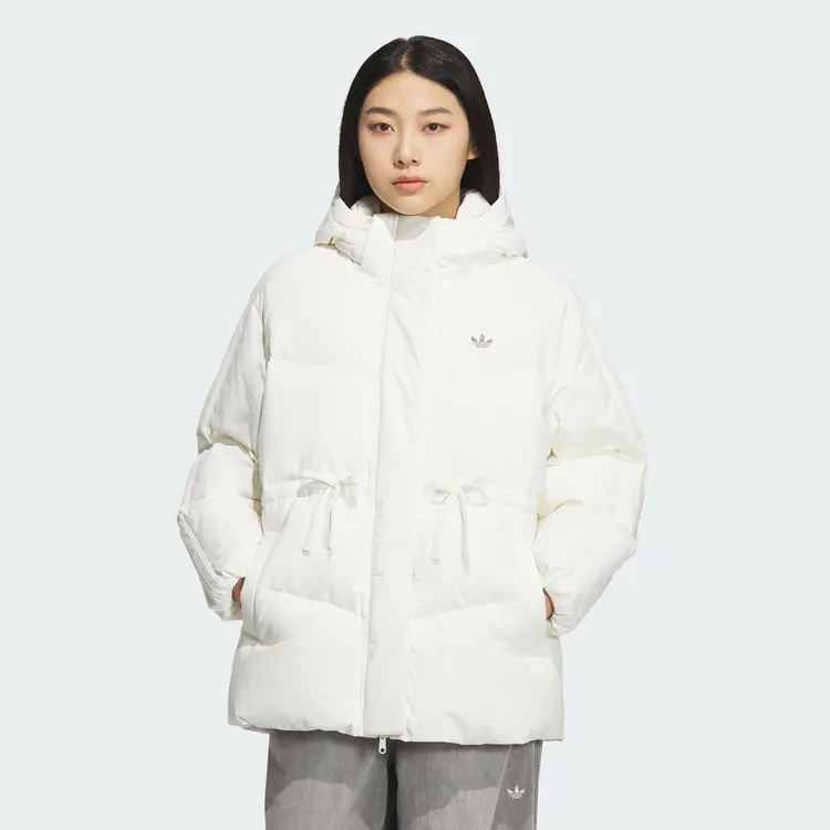 阿迪达斯女子Originals保暖运动鸭绒连帽羽绒服 KF3685