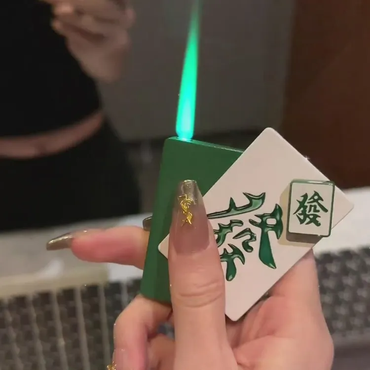 (酷鼠火机）侧滑转盘麻将旋转打火机扑克牌全金属防风