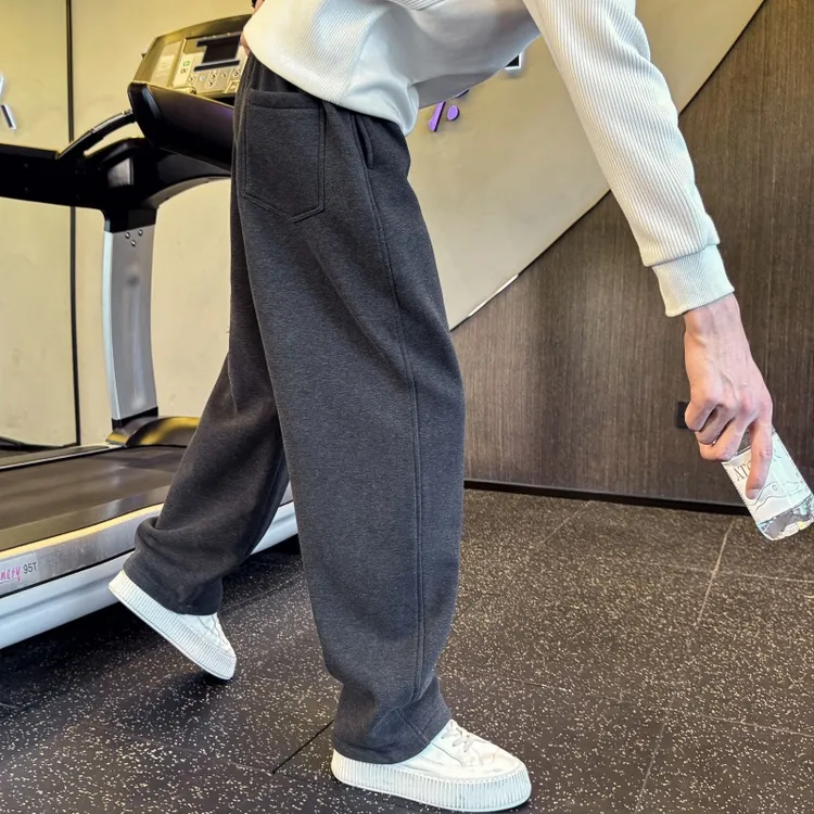 高级感重磅卫裤男潮牌运动裤冬季加绒加厚休闲裤2025暖糯休闲男裤