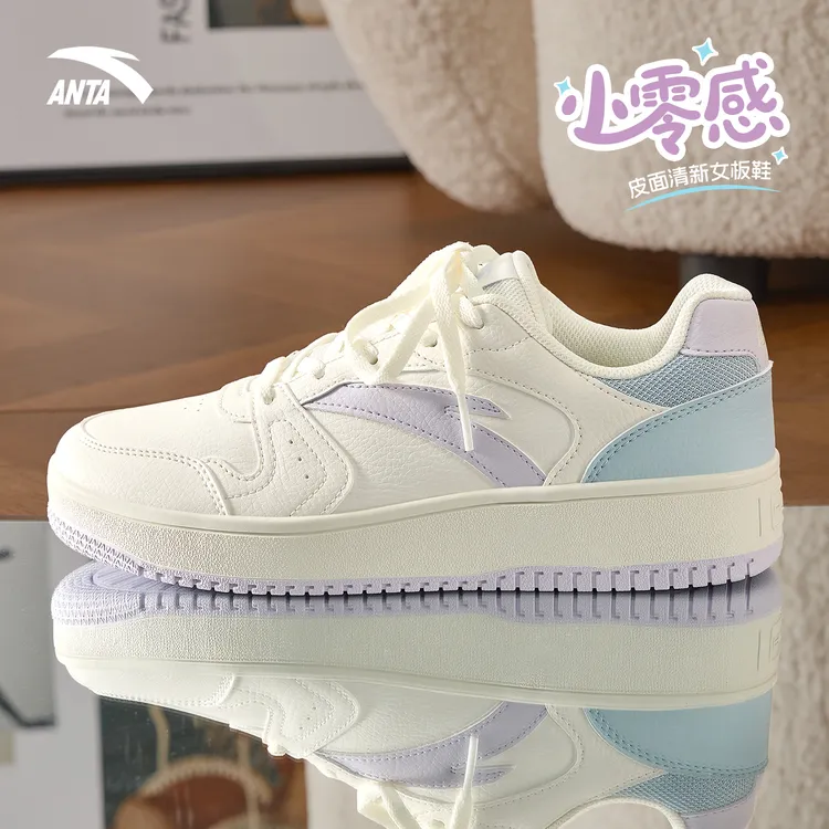 安踏板鞋女鞋小零感冬季新款正品爆款小白鞋女款休闲鞋软底运动鞋