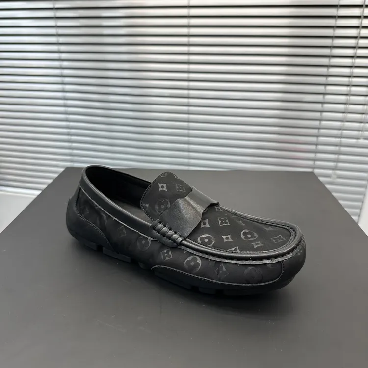 夏季一脚蹬透气休闲豆豆鞋乐福鞋老钱风男鞋软底黑色百搭休闲男鞋
