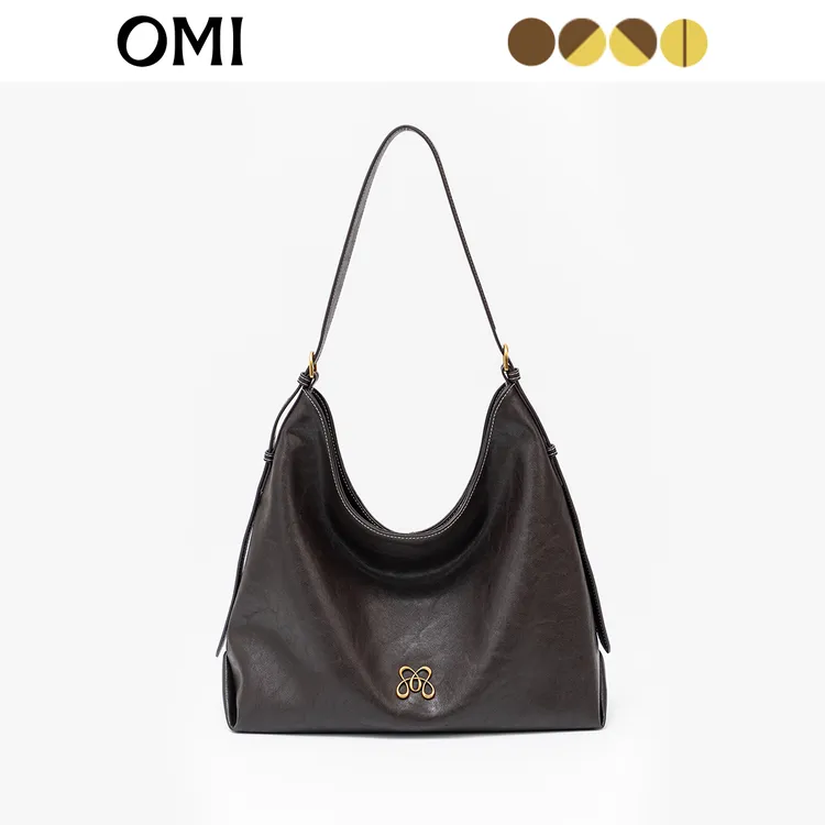 「慵懒革命」OMI欧米真皮双耳26hobo春夏新款单肩斜挎大容量女包商品图