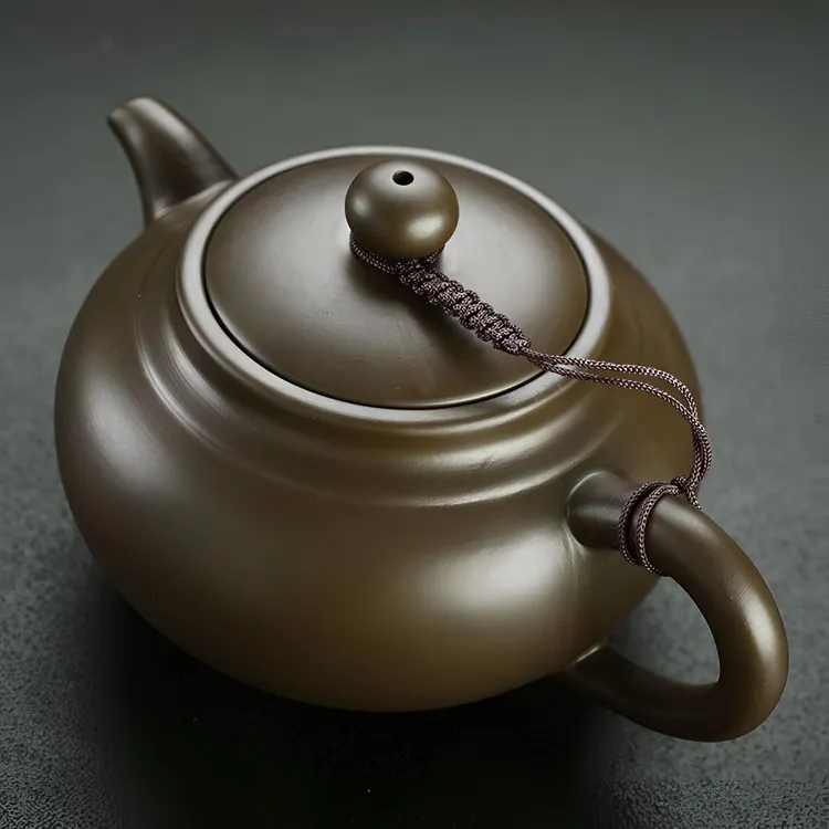 大容量紫砂壶480ml原矿紫泥泡茶壶纯手工球孔过滤家用送礼品茶具