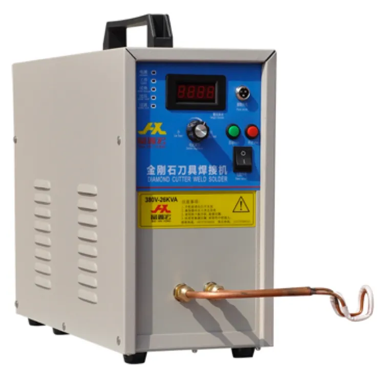 380V高频感应焊接机矿山刀头车刀地坪磨盘磨轮焊接电镐淬火热处理