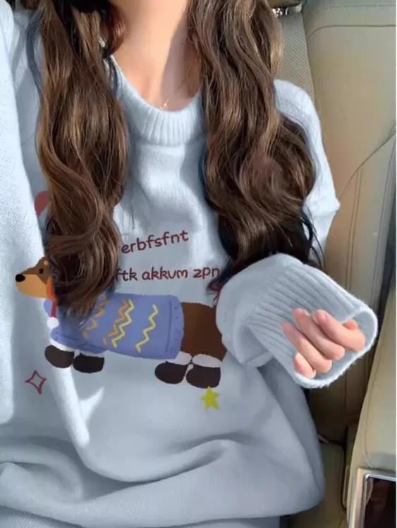 秋冬韩版加绒加厚款针织毛针织衫男女同款套头常规打底针织衫