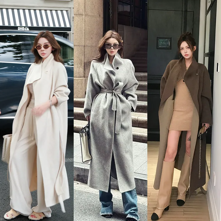 媛媛 【外套老克勤】羊毛羊绒长款大衣外套2025冬季新款外套#DY0158