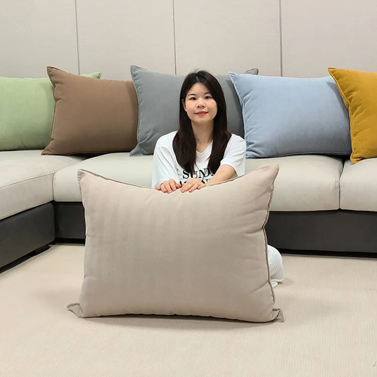 长条雪尼尔抱枕套大尺寸靠垫靠枕不含芯奶油风客厅沙发靠背高级感商品图