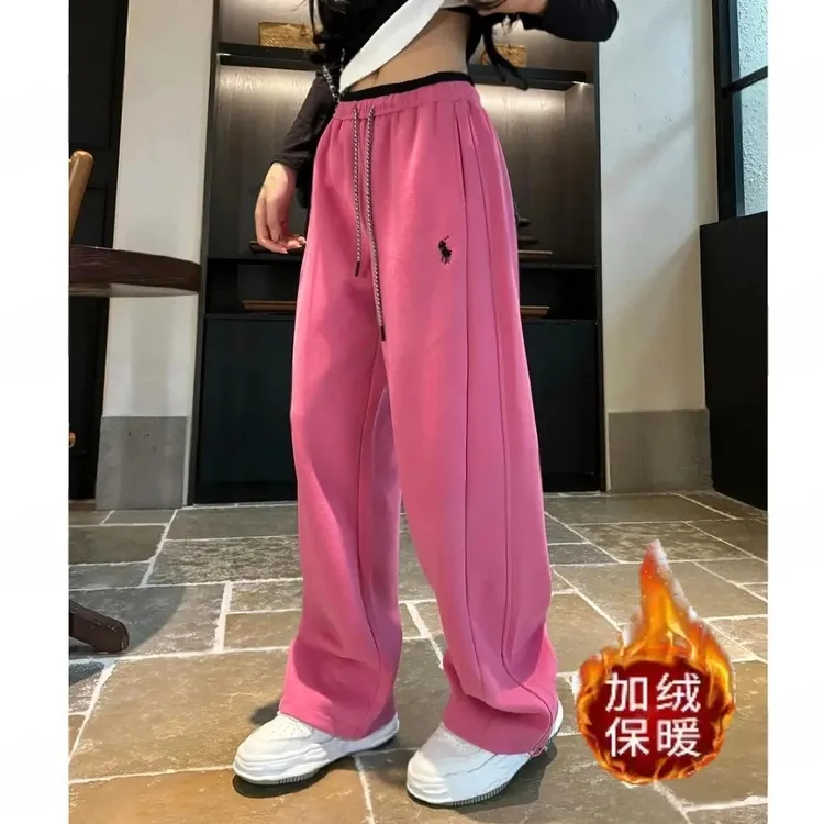 【@小富婆专属】冬款加绒加厚高腰一裤两穿弯刀裤洋气百搭阔腿裤