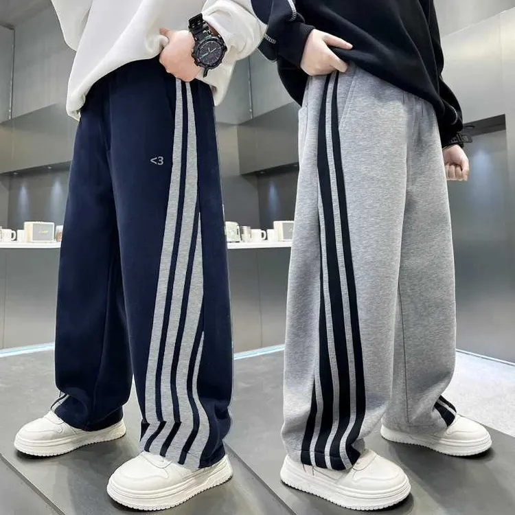 【加绒/不加绒】儿童秋季宽松休闲裤男童2025新款直筒卫裤春秋男孩