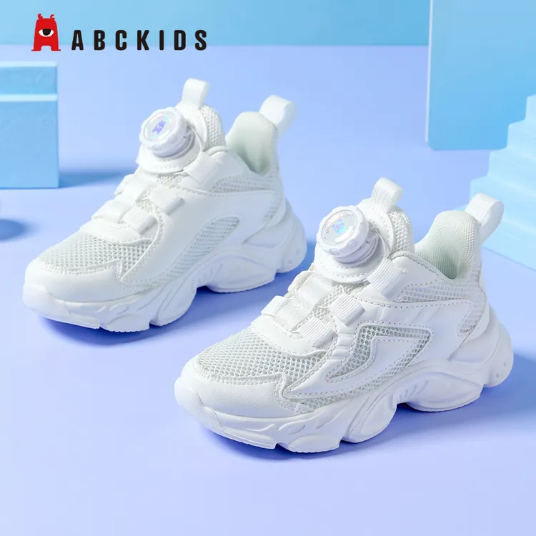 Abckids童鞋2024夏季新款男女童校园鞋透气运动跑鞋中小童潮流鞋