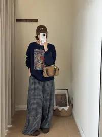 程程甄选 韩系卡通小女警厚款休闲圆领卫衣1157