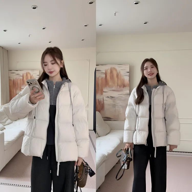  【余欢欢】冬季时尚韩版新国标90白鸭绒羽绒服-YHW51101