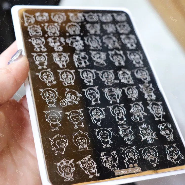 元气推荐美甲钢板XL201喜洋洋卡通钢板印花转印工具美甲图案