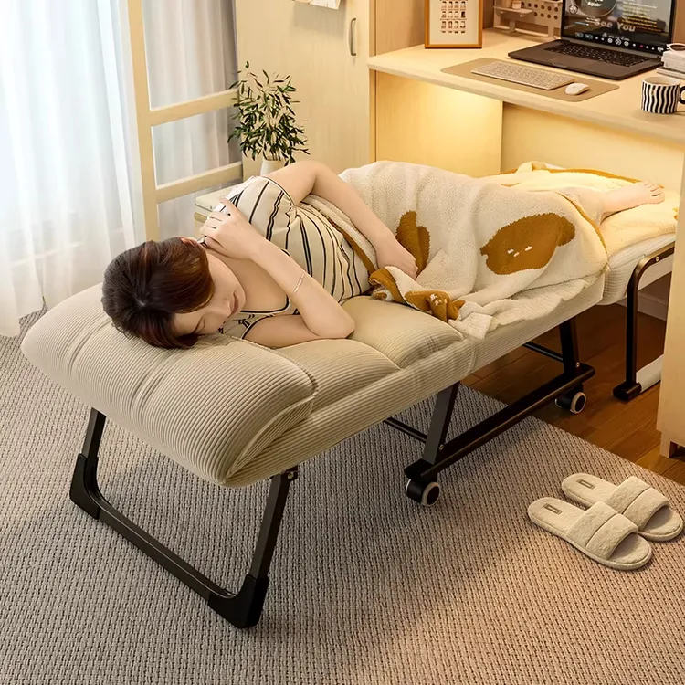 单人卧室休闲靠背椅子懒人沙发新款可躺可睡宿舍沙发椅办公午休椅