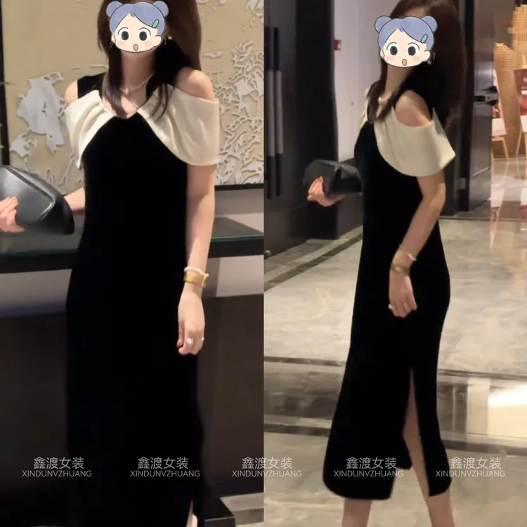 2025夏季新款时尚显瘦气质女士网红洋气连衣裙百搭款D21142