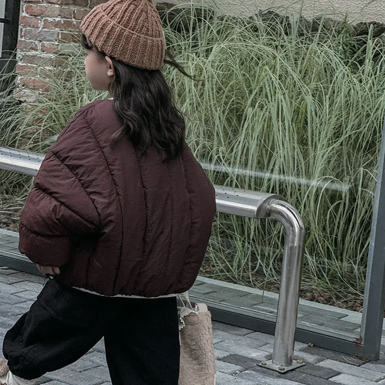 韩版宽松内胆中小童男孩女孩洋气保暖棉服潮外套2025时尚潮流棉袄