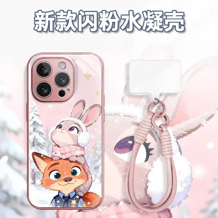 朱迪趴尼克看雪水凝玻璃壳适用iPhone苹果17手机壳华为oppo小米vi