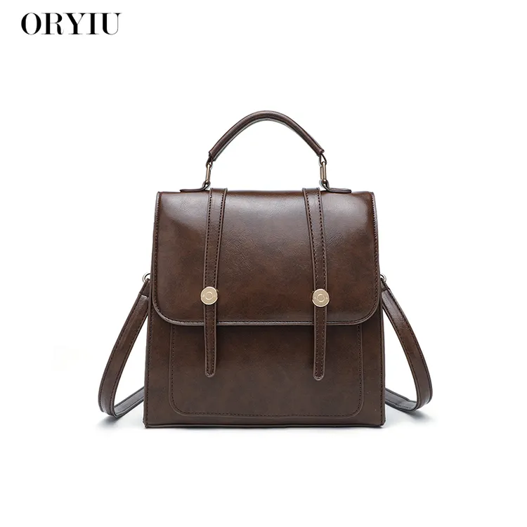 ORYIU【甄选直播x胡桃夹子Pro】升级版大号复古双肩背包可斜挎手提