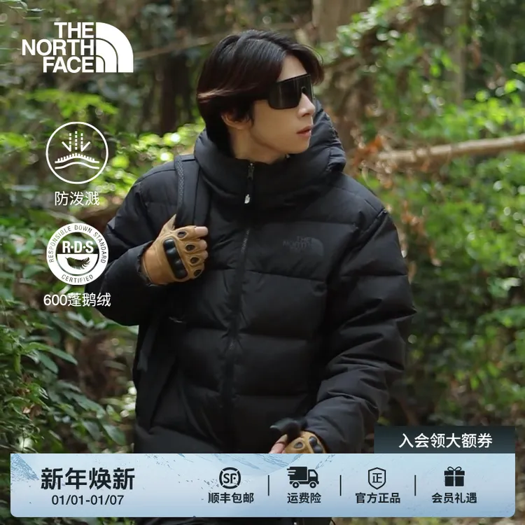 THE NORTH FACE/北面男款经典连帽鹅绒服防风保暖户外轻便|8GK1