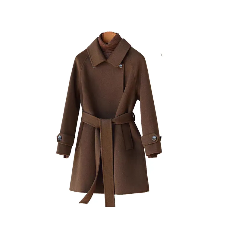 【KAIROS新.CK】羊毛大衣设计师羊毛大衣时尚女士羊毛中长大衣20279