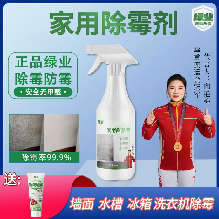 绿业【杀菌率99.9%】家用 墙面墙体除霉剂瓷砖美缝霉斑霉点除霉防霉商品图