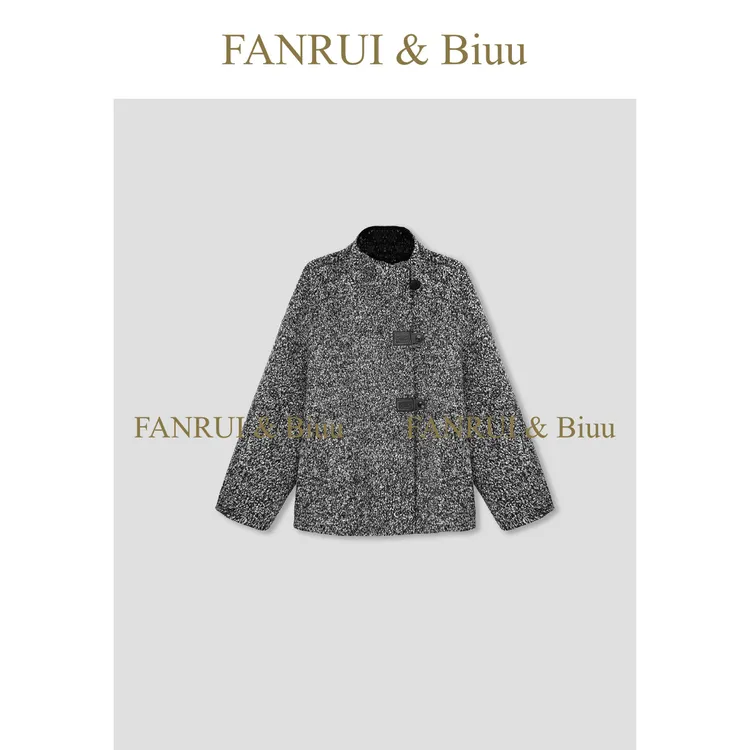 FANRUI/泛芮「贝贝biuu」立领洋气百搭显瘦高级感羊毛大衣B18467