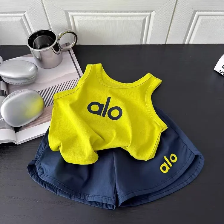 夏季2025新款儿童韩版休闲背心短裤两件套百搭宽松无袖套装