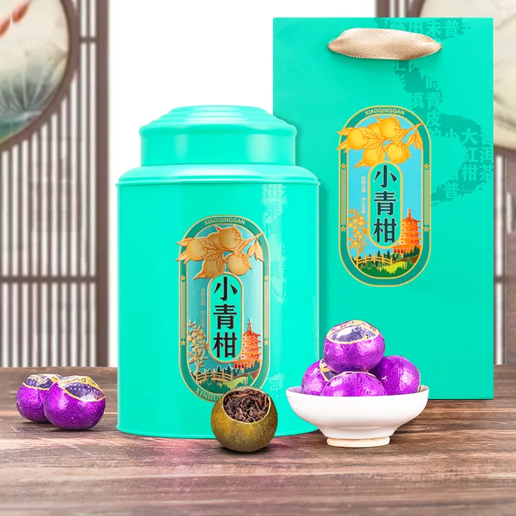 飘香韵核心产区生晒小青柑普洱茶熟茶橘普茶叶陈皮小青柑罐装500g
