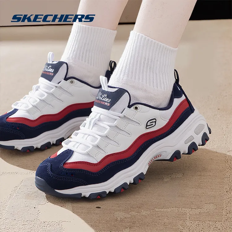 斯凯奇缓震熊猫鞋正品女鞋秋季新款厚底增高老爹鞋显高显瘦休闲鞋