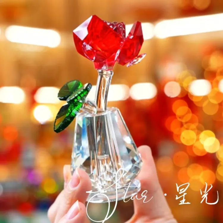 k9水晶玫瑰花七夕情人节礼品求爱纪念品送女友送爱人玫瑰
