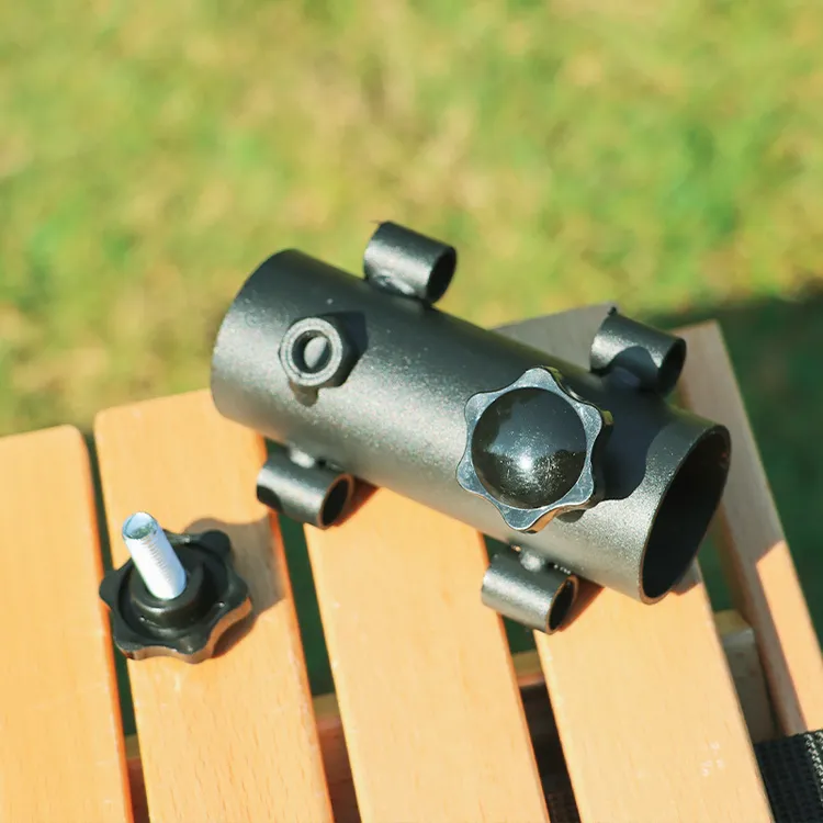 户外天幕杆固定器遮阳棚大孔径固定管钓鱼伞防风钢质可调节固定管