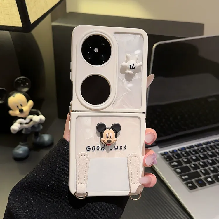 适用于华为POCKET2手机壳奶油壳FINDN3FLIP米奇华为poc2024高级感