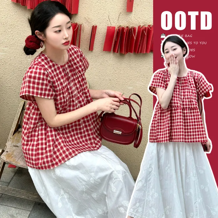 【160斤以内可穿】大码女装2025新款夏季短袖上衣显瘦半身裙套装女