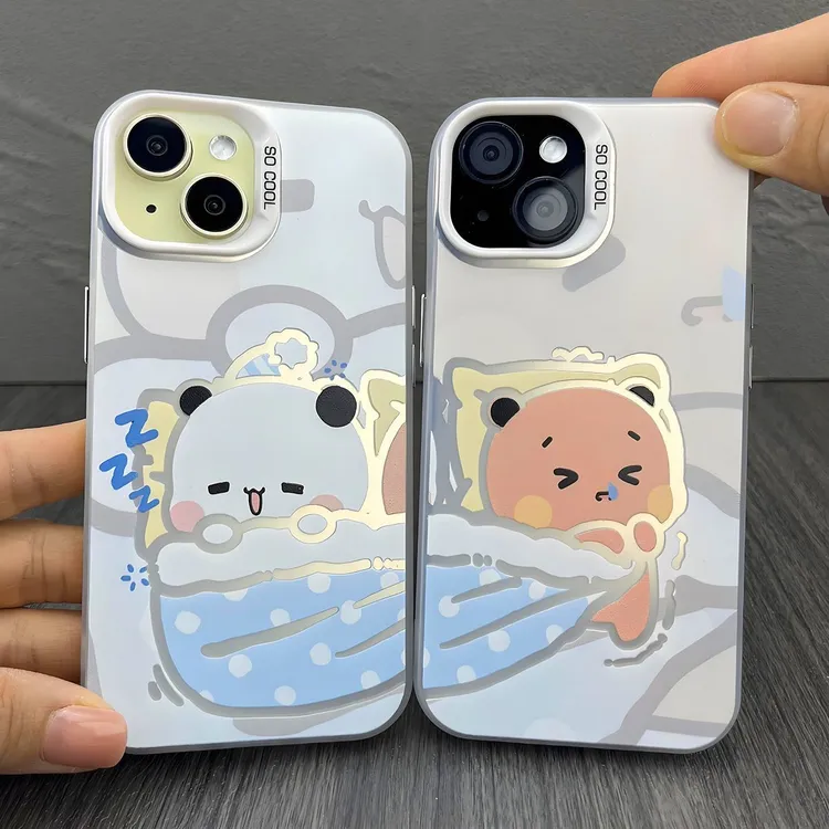 睡觉一二布布情侣适用苹果16promax手机壳iPhone15/14创意13/12/7