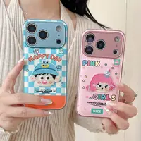 精孔皮质情侣头像手机壳适用16p华为苹果15女14华为13pro新款17