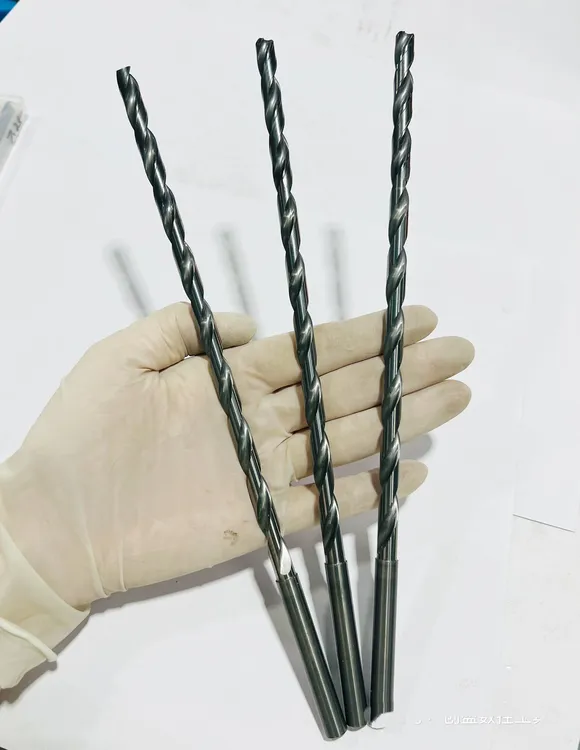 7.25整体硬质合金内冷加长旧钻头刃长185总长245柄8.0钨钢涂层钻