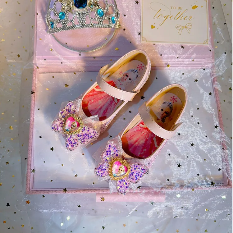 爱莎公主鞋鞋子宝宝儿童单鞋女童春季公主鞋2025桃心软底单鞋夏季