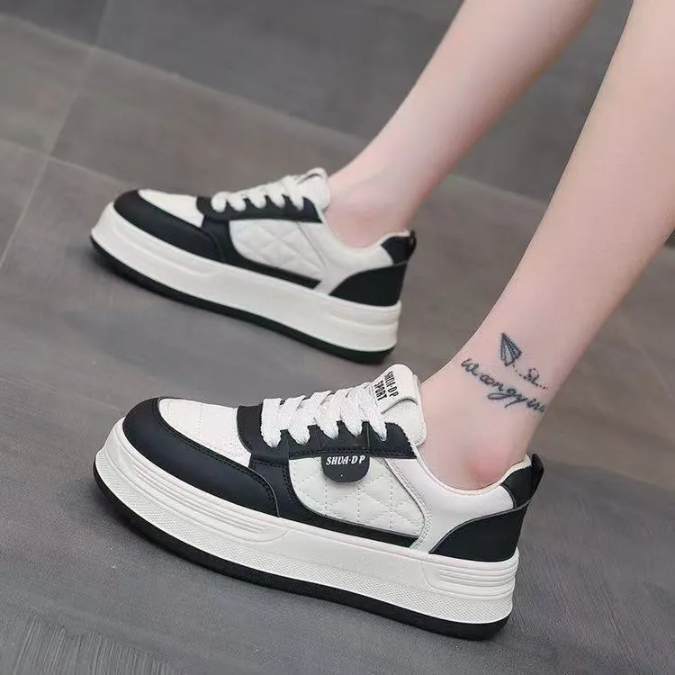 【赫本】秋季新款时尚韩版百搭厚底休闲小白鞋B620